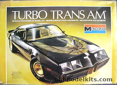 Monogram 1/8 1980 Turbo Trans Am 1/8 Scale, 2605 plastic model kit